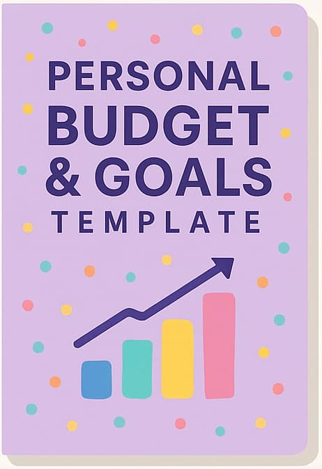 Personal Budget & Goals template dashboard